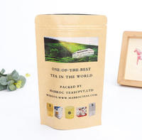 Sacs refermables en papier kraft brun biodégradable imprimés sur mesure avec fenêtre transparente pour l'emballage de grains de café, de fruits secs et de collations