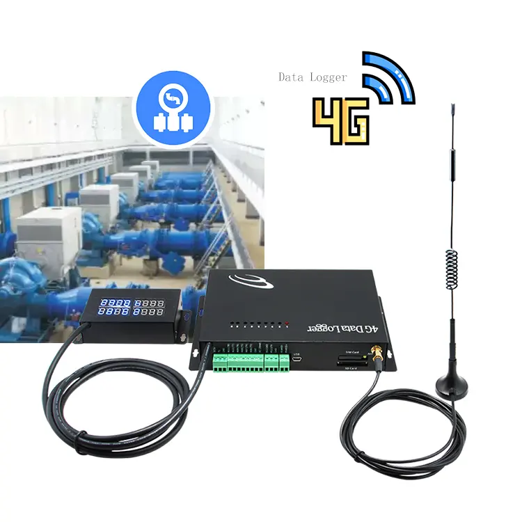 Nirkabel 4G Gsm Sms Gprs 0-10V RS485 Alarm Control Sistem Monitor Gateway Data Logger