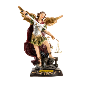 Statue religieuse en résine Saint-Michel, Noël, Nouvel An, faite à la main, peinte à la main, souvenirs chrétiens, décoration de la maison - Product Image 6