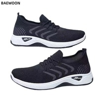 Chaussures de course pour hommes BAEWOON B58, tendance automne 2024, nouvelles chaussures en maille Fly Knit Coconut, chaussures décontractées pour hommes, chaussures de sport et de loisirs, chaussures de marche