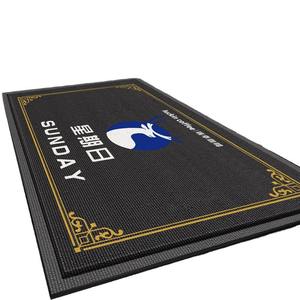 Alfombra de Entrada Personalizable para Hotel, Rectangular, de Fibra de Poliéster Antideslizante, con Logotipo, para Uso Comercial - Product Image 1