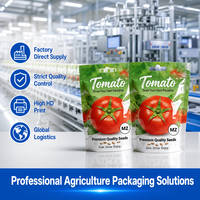 Sachet d'emballage personnalisé pour graines de tomates, résistant à l'humidité, pochette verticale pour graines de légumes, vente en gros B2B, direct usine