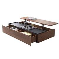 Table basse en bois moderne et simple pour salon, avec rangement relevable rectangulaire, design pliable, respectueux de l'environnement