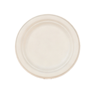 Assiettes à pizza en bagasse de canne à sucre écologiques de 6 pouces, robustes, biodégradables, jetables, compatibles micro-ondes, pour salades et extérieur - Product Image 1
