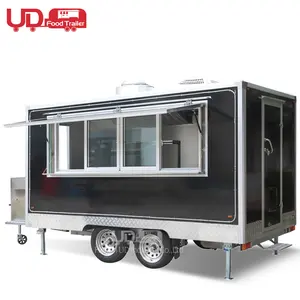 Customized Mobile Kitchen Coffee Van Hot Dog Burger Stall Food Trucks Mobile Fast Food Trailer For Sale