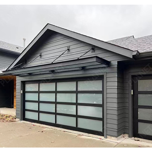 <span class=keywords><strong>Porte</strong></span> <span class=keywords><strong>de</strong></span> <span class=keywords><strong>garage</strong></span> sectionnelle en verre à vue complète en aluminium noir moderne, <span class=keywords><strong>type</strong></span> tendance, automatique, électrique, télécommandée - Product Image 4