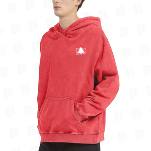 Custom Blank High Quality Loose Fit Cotton Polyester Blend Classic Style Hoodie <b>Men's</b> Autumn Vintage Acid Wash Hoodie - Product Image 2