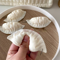 Jouet Squishy en forme de Gyoza en TPR, mignon et réaliste, à remontée lente, pendentif porte-clés amusant, cadeau