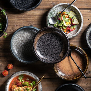 Harmony High Quality Wholesale Round Dinner Deep Serving Ceramic Chinaware Japanese Sushi <strong>Dishes</strong> - Product Image 3