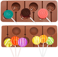 Vente chaude 3D Silicone moules à pâtisserie bricolage sucette forme chocolat moule pour enfants qualité alimentaire chocolat moules pour gâteau outils