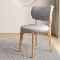 Chaise de salle à manger empilable en bois massif de style nordique haut de gamme avec un design minimaliste moderne pour la maison, le bureau et la restauration/l'hôtellerie