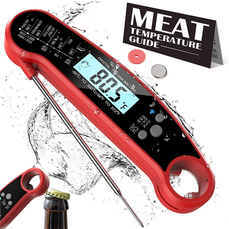 Instant Read Fleisch thermometer Bestes wasserdichtes ultras chn elles Thermometer mit Hintergrund beleuchtung Kalibrierung Küche BBQ Digital Food Probe