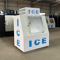 Congélateur commercial professionnel à compartiments, avec porte robuste en acier inoxydable de 6,5 cm d'épaisseur, sans givre, pour packs de glace