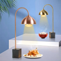 Chauffe-plats pour buffet commercial lumière chaleur lampe de bureau abat-jour en métal base en marbre lampe de table lampes chauffantes pour chauffe-aliments