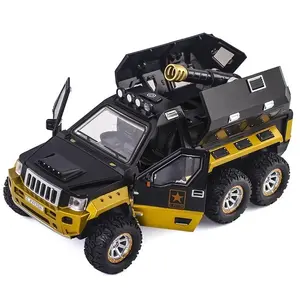 Groothandel Miniaturas 1/24 Gx Gepantserde Geweerwagen Terugtrekken Gegoten Metalen Model Auto Speelgoed
