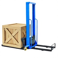 Chariot élévateur à palettes autoporteur à batterie lithium, transpalette autoporteur 1 tonne, transpalette hydraulique compact