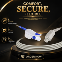 Compatible avec la sonde SpO2 pour adultes Datex Ohmeda ULTSVO, capteur de doigt médical Cardiocap I pour la surveillance des patients