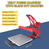 Presse à chaud manuelle Mecolour 38x38 avec tiroir coulissant pour impression de t-shirts et transfert par sublimation – Nouveauté en gros usine