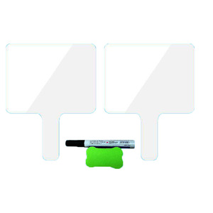 50 Pieces Dry Erase Answer Paddles Handheld Double Sided Paddles Mini White Boards Small White Board Dry Erase Signs Auction Paddles For Students Classroom Voting Bridal Shower Games - View #9