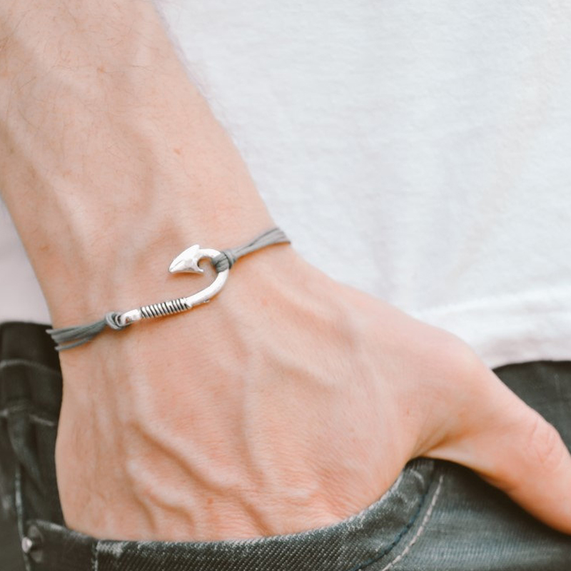 Llavero Ancla De Plata Con Cordón Personalizable | Joyería Hago