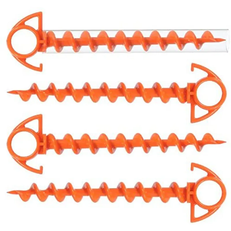 NPOT Orange Schrauben form, Ultimate Ground Anchor, kleines 4er Pack Tent Stakes Zubehör