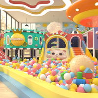 Aoleao Aire de jeux intérieure personnalisée IP Castle, ensemble de jeux souples haute capacité avec piscine à balles et toboggans pour centres commerciaux, certifiée CE TUV