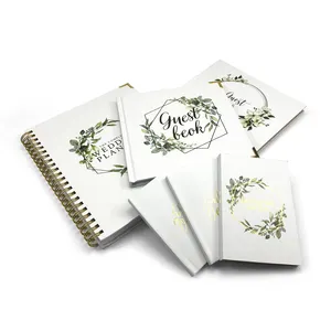 Wholesale Custom Organiser Guest Book Notes Vows Book Set Marriage Wedding Planner Organizer Notebook Son Mariage Wedding A5