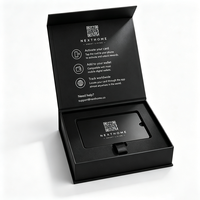 Boîte cadeau magnétique rigide de luxe personnalisée avec insert pour emballage de produits technologiques (portefeuille intelligent, carte, traceur)