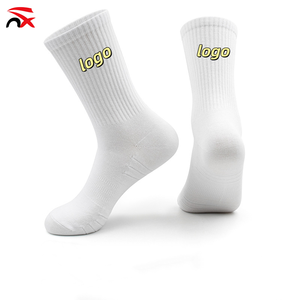 Chaussettes de bateau de sport <span class=keywords><strong>homme</strong></span> noir blanc de haute qualité Middling Respirant Sport Running Basketball Chaussettes longues - Product Image 5