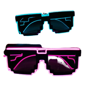Оптовая продажа, светящиеся солнцезащитные очки со светодиодными мигающими огнями, яркие товары для вечеринки - Product Image 1