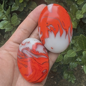 Pierre de paume en agate de feu de haute qualité en gros pour la décoration de la maison et les décorations de Feng Shui, accessoire élégant - Product Image 4