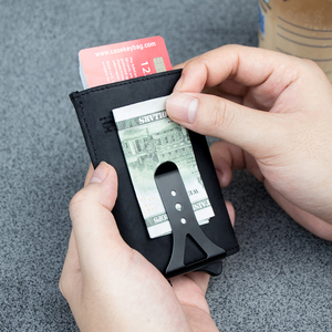 Leather <b>for</b> Business Bank Credit Card <b>Wallet</b> Billetera Inteligente Anti-theft Auto Eject Mini <b>RFID</b> Smart Card Holder <b>Men</b> CASEKEY - Product Image 2