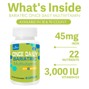 Aegelwell Yüksek Etkili Bariatrik Multivitamin 45mg Demir, 3000 IU D3, 22 Besin Madde, Toptan Satış ve Özel Etiket İçin İdeal - Product Image 2