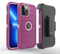 Coque de téléphone Defender Holster pour iPhone 15 Pro Max 14 13 Clip de ceinture robuste en TPU robuste couverture arrière pour iPhone 12 11 Pro Max