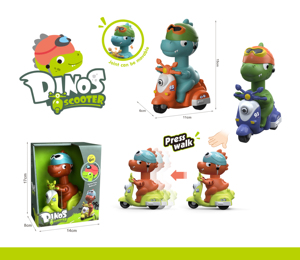 Barato de buena calidad <span class=keywords><strong>prensa</strong></span> de dibujos animados dinosaurio motocicleta juguetes dinosaurio scooter para niños - Product Image 2