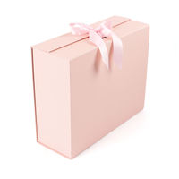Boîte en papier pliable blanche avec logo personnalisé, fermeture magnétique, pour vêtements, chocolats, bijoux, avec ruban