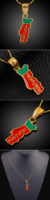 Pendentif Collier en Alliage de Cuivre Émaillé à la Mode HIP HOP Personnalisé Carte du Portugal Or 18K