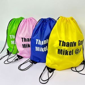 Sac à cordon personnalisé avec logo, imprimé sur mesure, en tissu nylon 210D, sac à cordon pour l'épicerie, sac filet à cordon - Product Image 5
