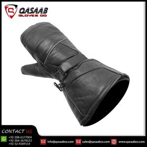 Mitaines en cuir de vachette style motard, noires, imperméables, coupe-vent, de qualité supérieure, pour moto, hiver, sports et ski - Product Image 2