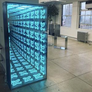 Neón 3D personalizado luz mágica ilusión pared túnel señal abismo efecto Panel Led infinito espejo para Oficina Baño Club <span class=keywords><strong>Bar</strong></span> Decoración - Product Image 3