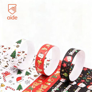 Bán buôn Tear Resistant không thấm nước Đảng Bands giáng sinh Tyvek dây đeo cổ tay sự kiện Lễ Hội Đảng dây đeo cổ tay với logo tùy chỉnh - Product Image 2