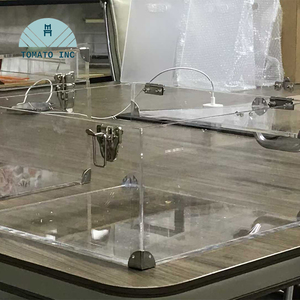 Caja de Acrílico Transparente de Estilo Moderno para Rosas, Florero de Plástico para Regalo de Navidad para Novia, Caja Decorativa para Flores - Product Image 2