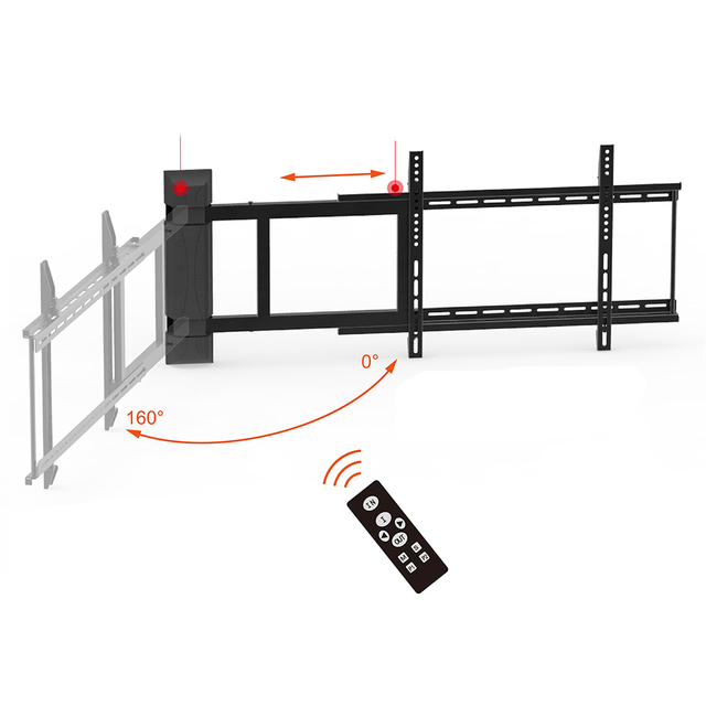 Charmount Universal Motorized Electric Swivel Smart Electric Auto Rotating TV Wall Mount