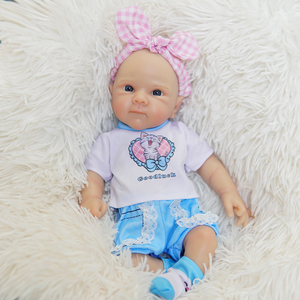 R & B yeni 13 inç yeniden doğmuş bebek kız ve erkek gerçekçi yenidoğan bebek gerçekçi tam vücut Completo silikon yeniden doğmuş bebek bebekler - Product Image 3