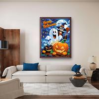 Huijie 30*40cm Peinture Acrylique Moderne Faite à la Main par Numéros Style Américain Nature Morte Kits d'Art Mural pour la Maison pour Halloween
