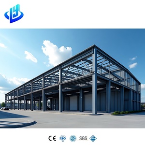 조립식 강구조 플랜트 공장 작업장 금속 건축 현대 외관 기하학적 설계 산업 건설 시스템 - Product Image 1