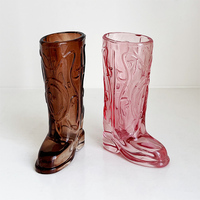 Verre à liqueur en forme de bottes de cowboy classique d'une capacité de 1 oz personnalisable verre à vin avec logo personnalisé pour les hôtels