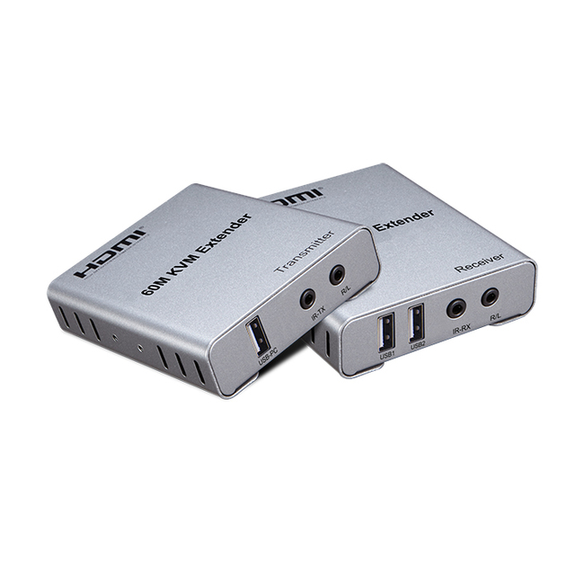 4K HDMI Extender Via Ethernet Single Cat 5e/6 60M HDMI Extender with KVM USB