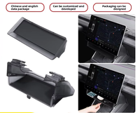 Boîte de rangement Huanxin pour écran central et ETC Tesla Model Y/3, 1 à 3 compartiments, design à grande ouverture, en plastique, vente en gros CN