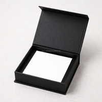 Boîte cadeau magnétique noire de luxe personnalisée Kexin avec insert en carton blanc pour collier, bague, bracelet, emballage rigide
